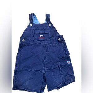 Vintage OshKosh B’gosh Baby Short Overalls 18 Months Navy Blue USA Brand
